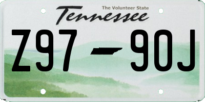 TN license plate Z9790J