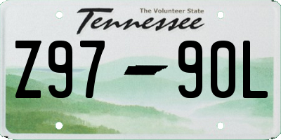 TN license plate Z9790L