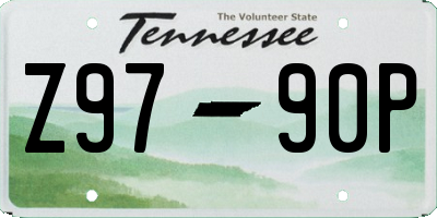 TN license plate Z9790P