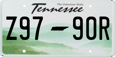 TN license plate Z9790R