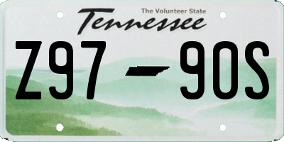 TN license plate Z9790S