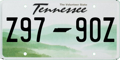 TN license plate Z9790Z