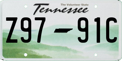 TN license plate Z9791C