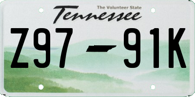 TN license plate Z9791K