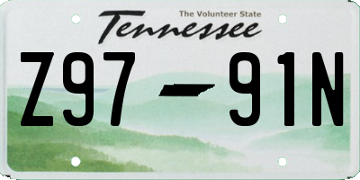 TN license plate Z9791N