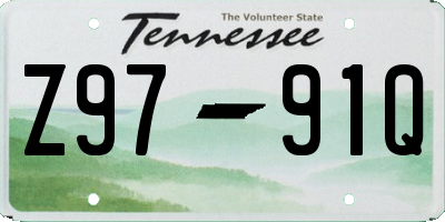 TN license plate Z9791Q