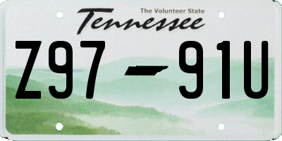 TN license plate Z9791U