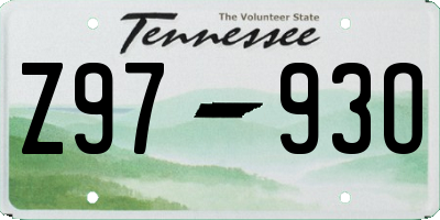 TN license plate Z9793O