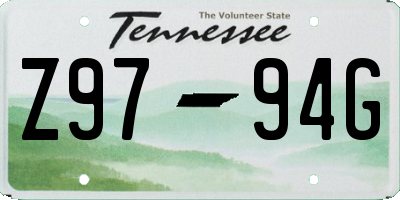 TN license plate Z9794G