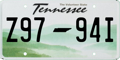 TN license plate Z9794I