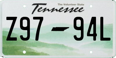 TN license plate Z9794L