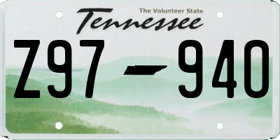 TN license plate Z9794O