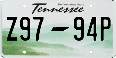 TN license plate Z9794P