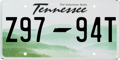 TN license plate Z9794T