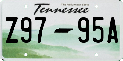 TN license plate Z9795A