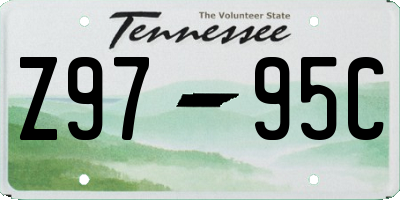 TN license plate Z9795C