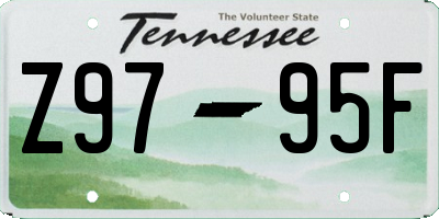 TN license plate Z9795F