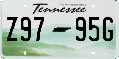 TN license plate Z9795G