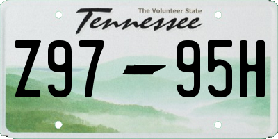 TN license plate Z9795H