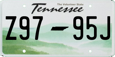 TN license plate Z9795J