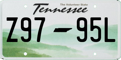 TN license plate Z9795L