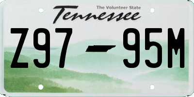 TN license plate Z9795M