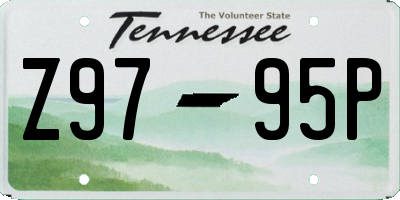 TN license plate Z9795P