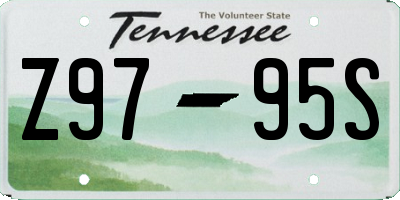 TN license plate Z9795S