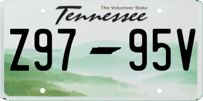 TN license plate Z9795V