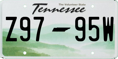 TN license plate Z9795W