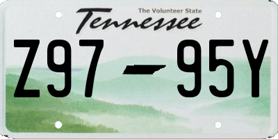 TN license plate Z9795Y