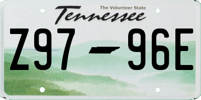 TN license plate Z9796E