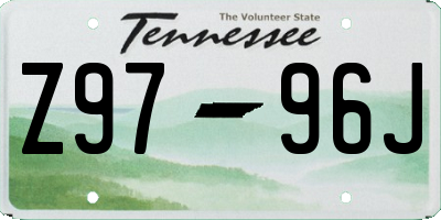 TN license plate Z9796J