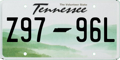 TN license plate Z9796L