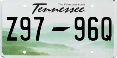 TN license plate Z9796Q