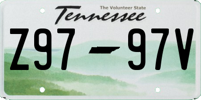 TN license plate Z9797V