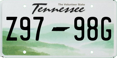 TN license plate Z9798G