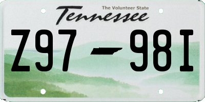 TN license plate Z9798I
