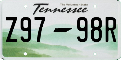 TN license plate Z9798R