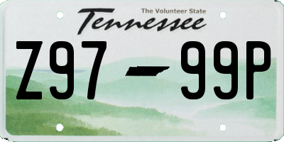 TN license plate Z9799P