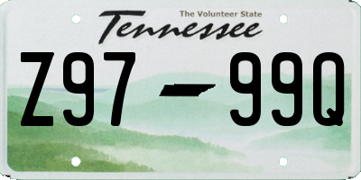 TN license plate Z9799Q