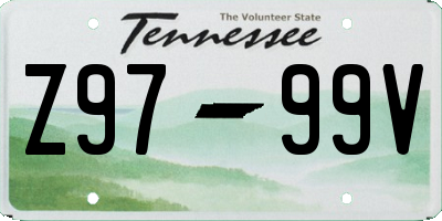 TN license plate Z9799V