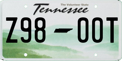 TN license plate Z9800T