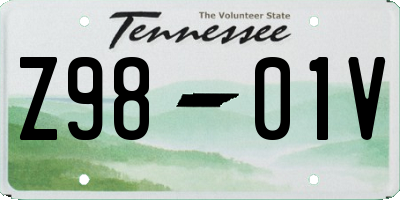 TN license plate Z9801V