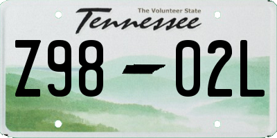 TN license plate Z9802L