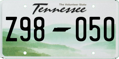 TN license plate Z9805O