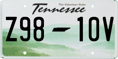 TN license plate Z9810V