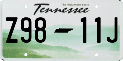 TN license plate Z9811J