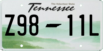 TN license plate Z9811L