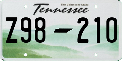 TN license plate Z9821O
